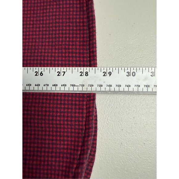 Vintage‎ Houndstooth Flannel Quilted LS Shirt Mens L Red Blue Outdoor Fall - Picture 9 of 9